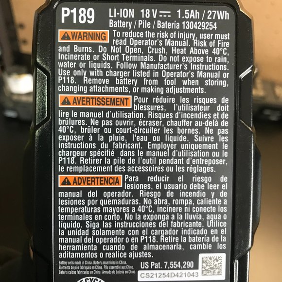 🆕 GENUINE RYOBI P189 18V 1.5AH LITHIUM ION BATTERY - Picture 6 of 6